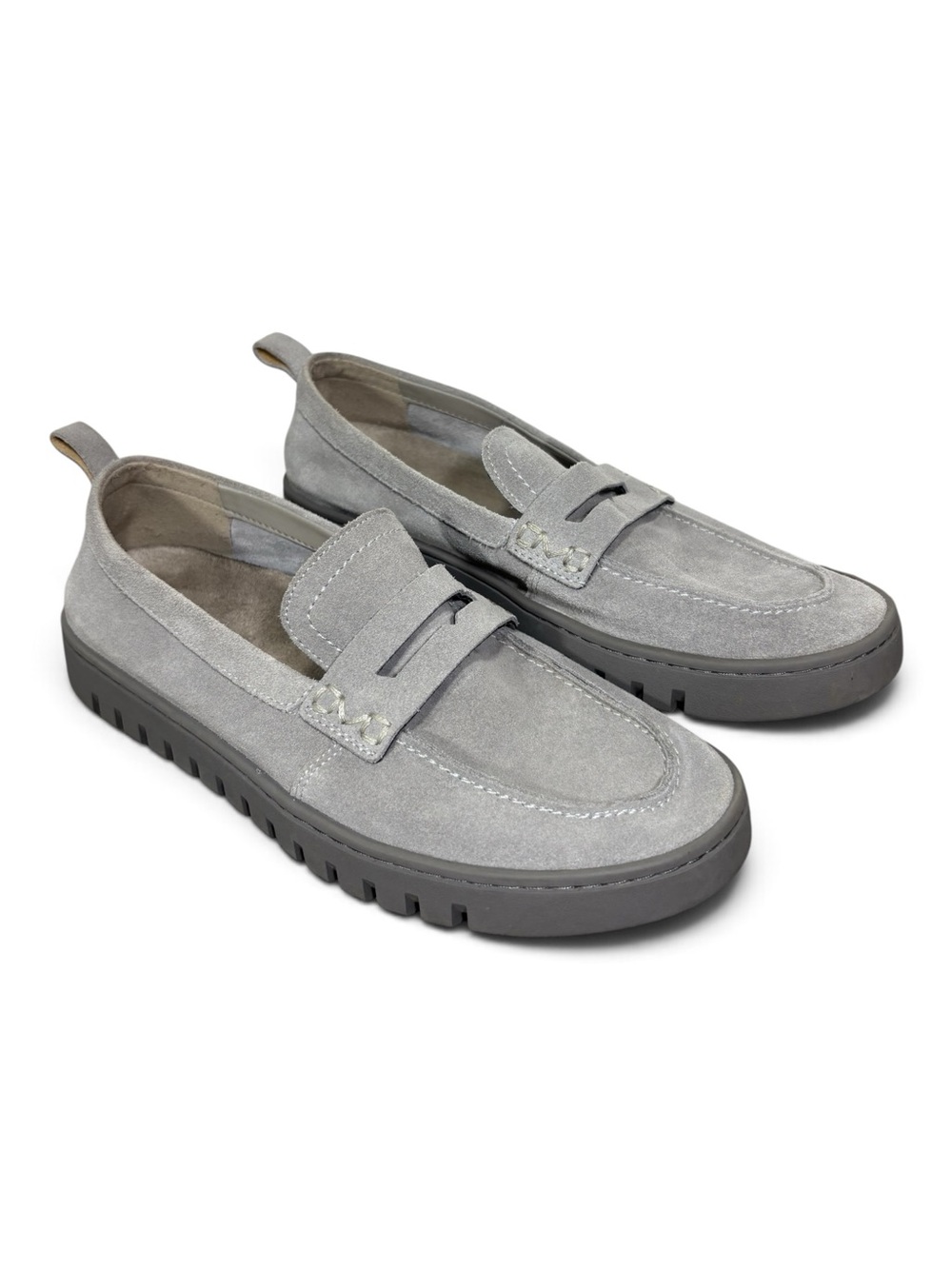 Vionic Uptown Grey Suede Penny Loafers- woman’s 7.5